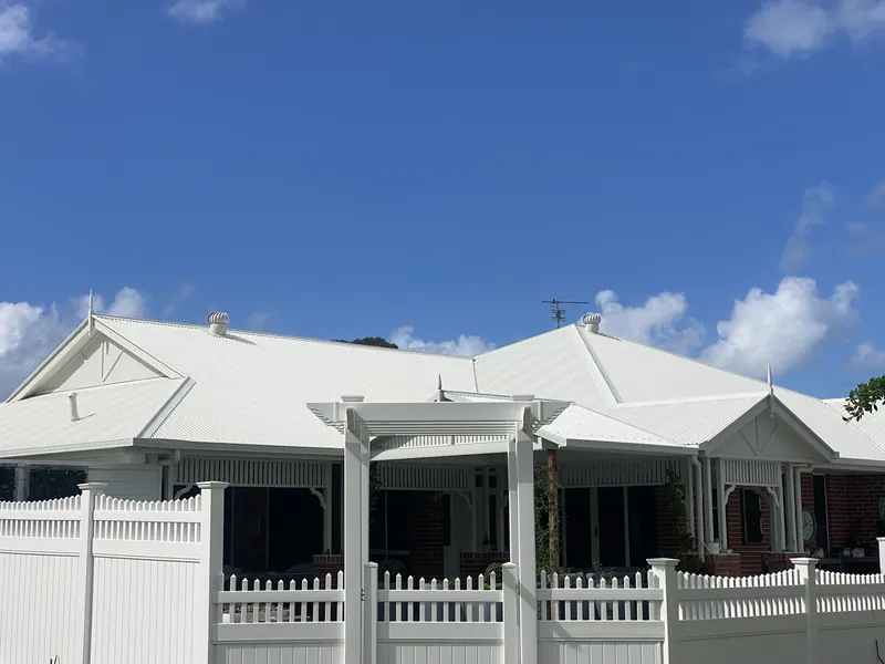 Bright white Colorbond rooftop